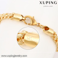 63813-Xuping Alibaba New Trendy Copper Gold Men Chain Jewelry Set